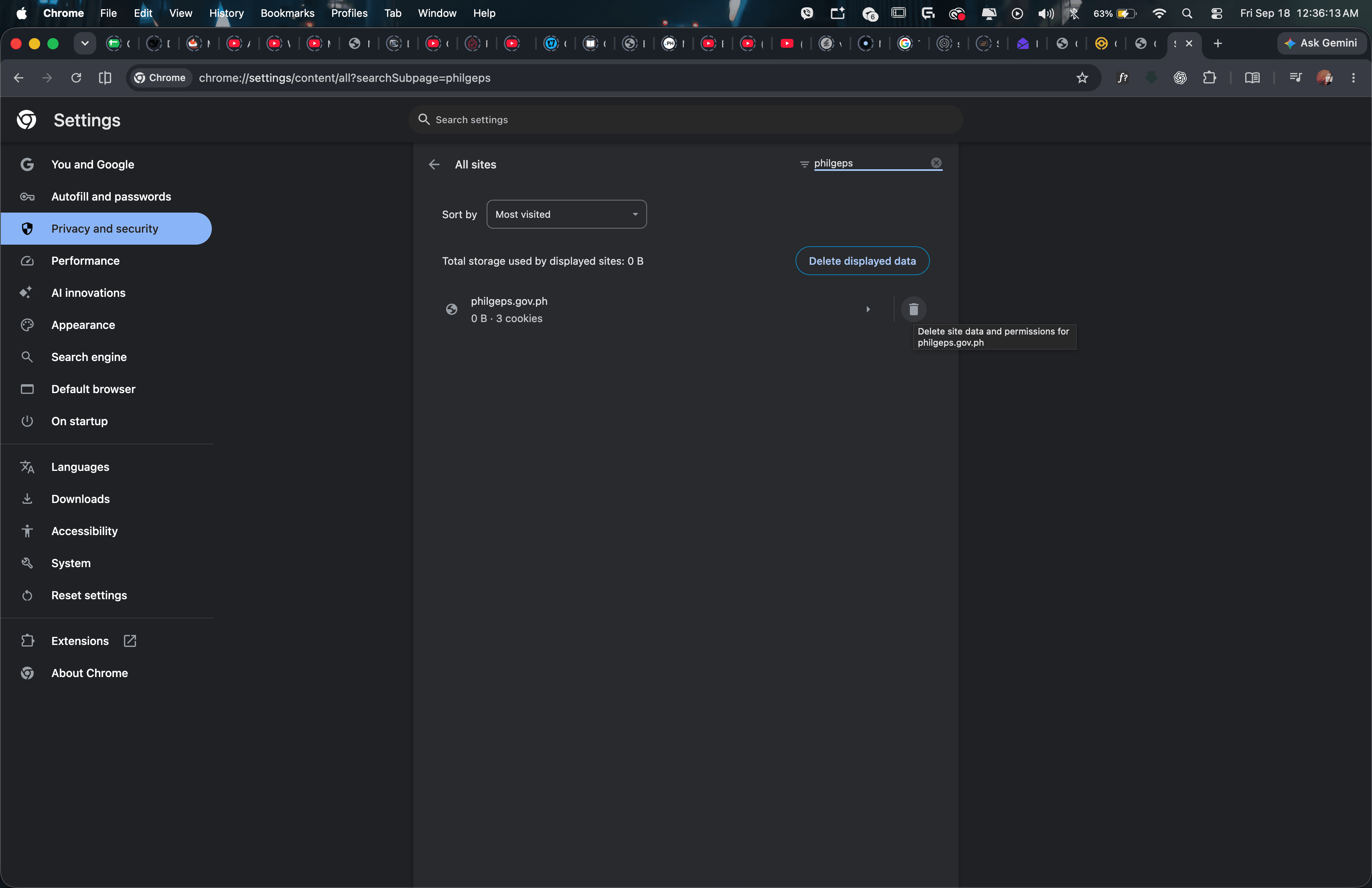 Step 7: Delete the PhilGEPS data